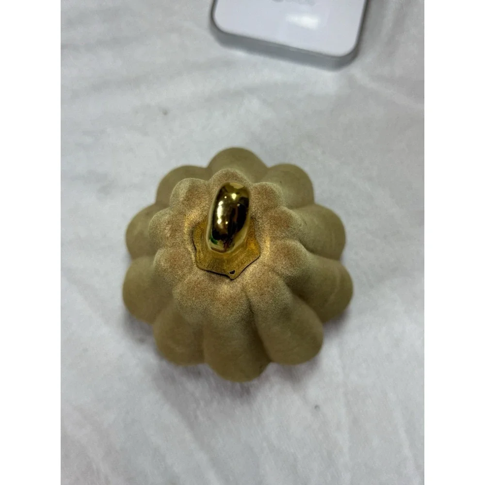 Pumpkin Velvet Ornament Ceramic European Style Home Decor Figurines‎
